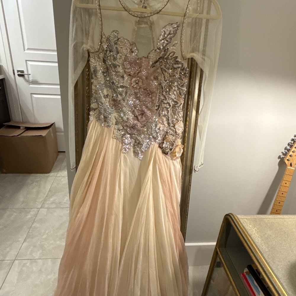 Elegant Ombré Sequin and Tulle Gown